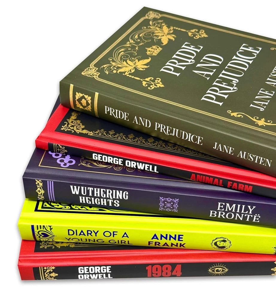 The Diary of a Young Girl by Anne Frank paperback cover from the Classic Literature 5 Books Collection Set