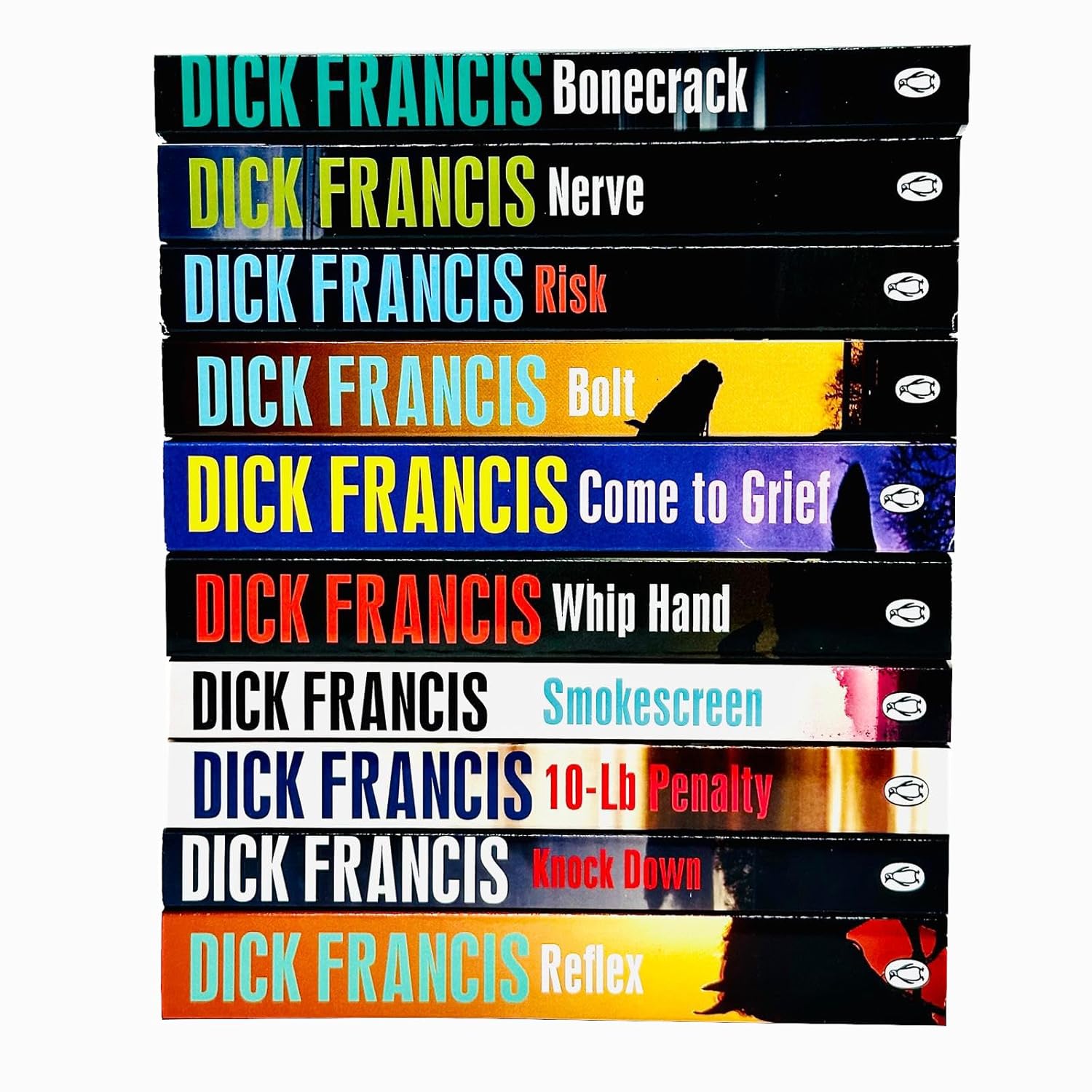 Dick Francis 10 Books Collection Set paperback edition - horse racing crime thrillers