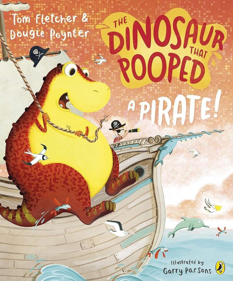 The Dinosaur that Pooped 6 Books Collection Set paperback bundle by Tom Fletcher, a bestselling humour picture book series for young readers