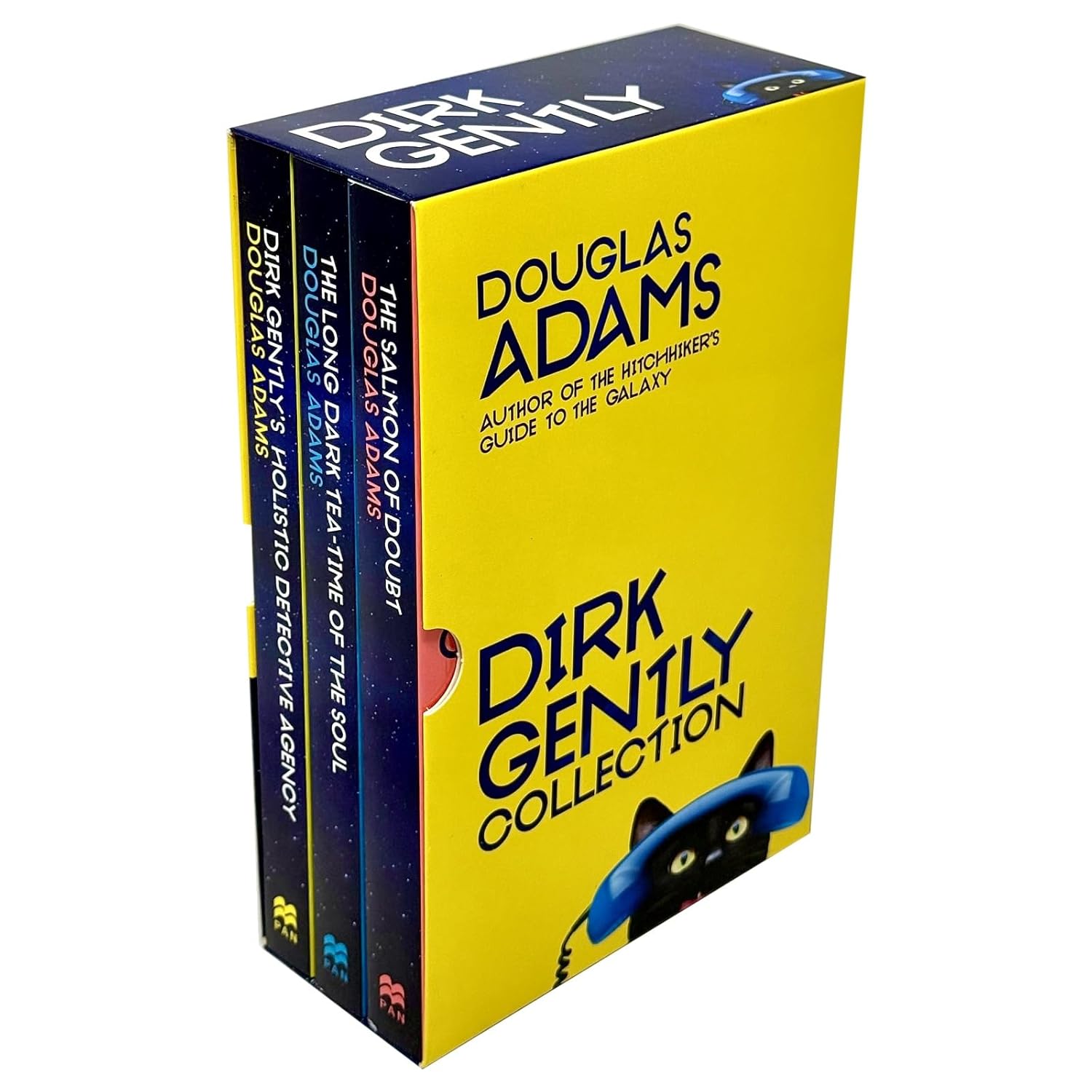 Dirk Gently Trilogy Box Set Douglas Adams - Three Paperback Titles Spread Out