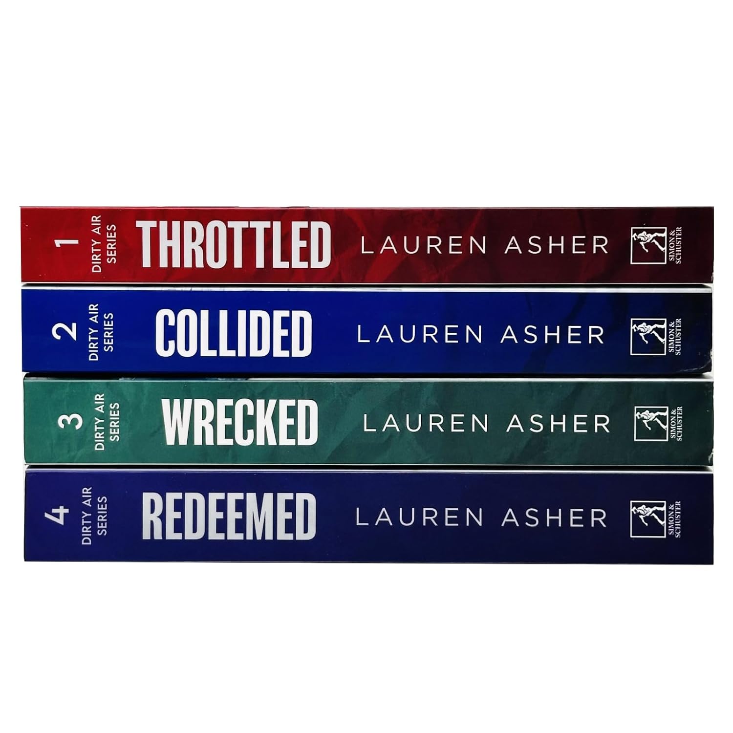 The Dirty Air Series by Lauren Asher 4 Book Paperback Collection Set Spines
