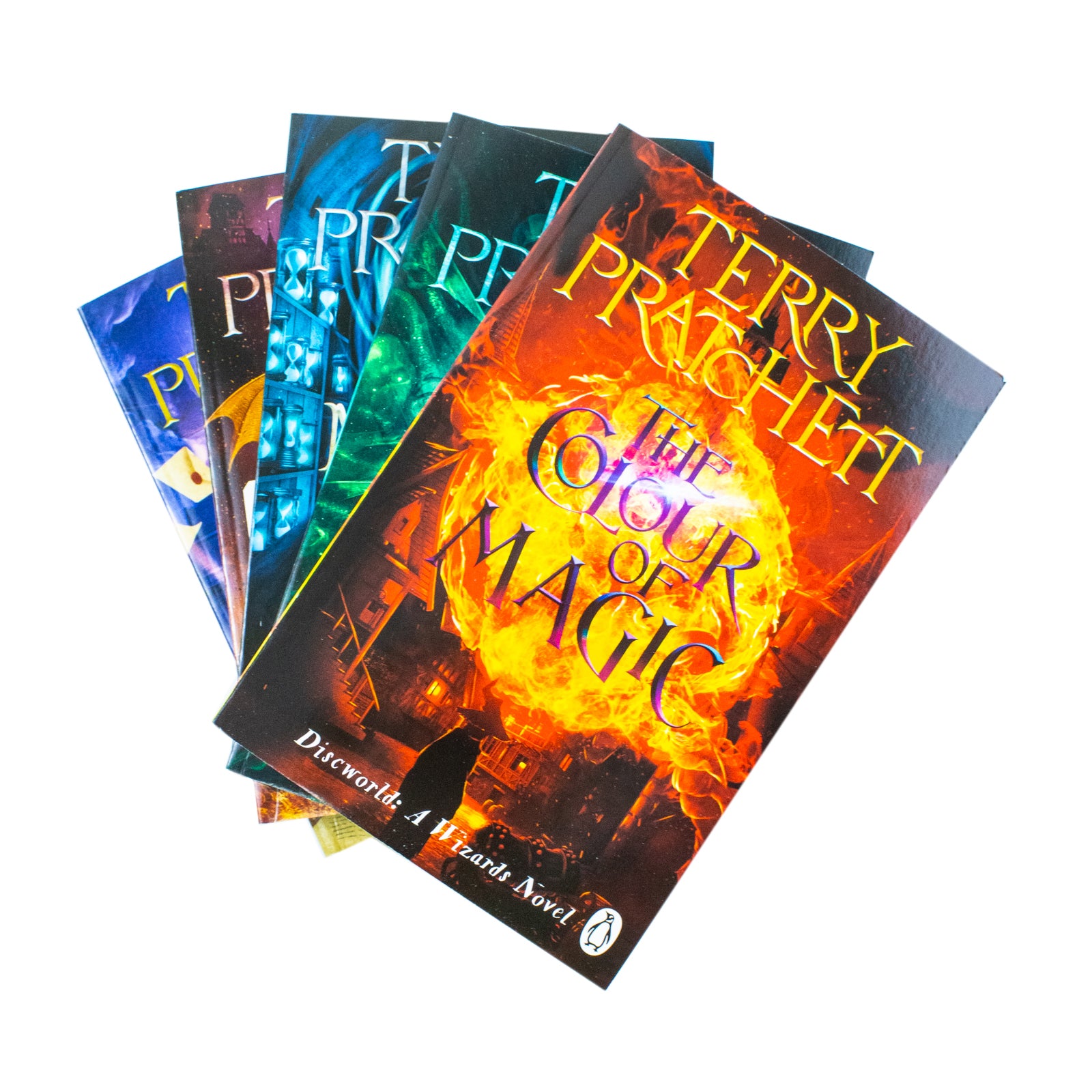 Terry Pratchett Discworld 5 Books Collection Set paperback - back cover blurbs