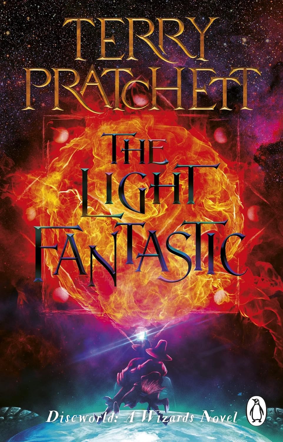 Back cover blurb detail from the Discworld Novels Series 1-5 paperback collection