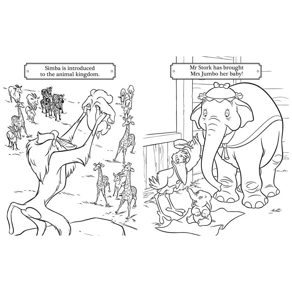 Disney: Simply Colouring by Igloo Books - inside colouring page featuring Bambi for young Disney fans