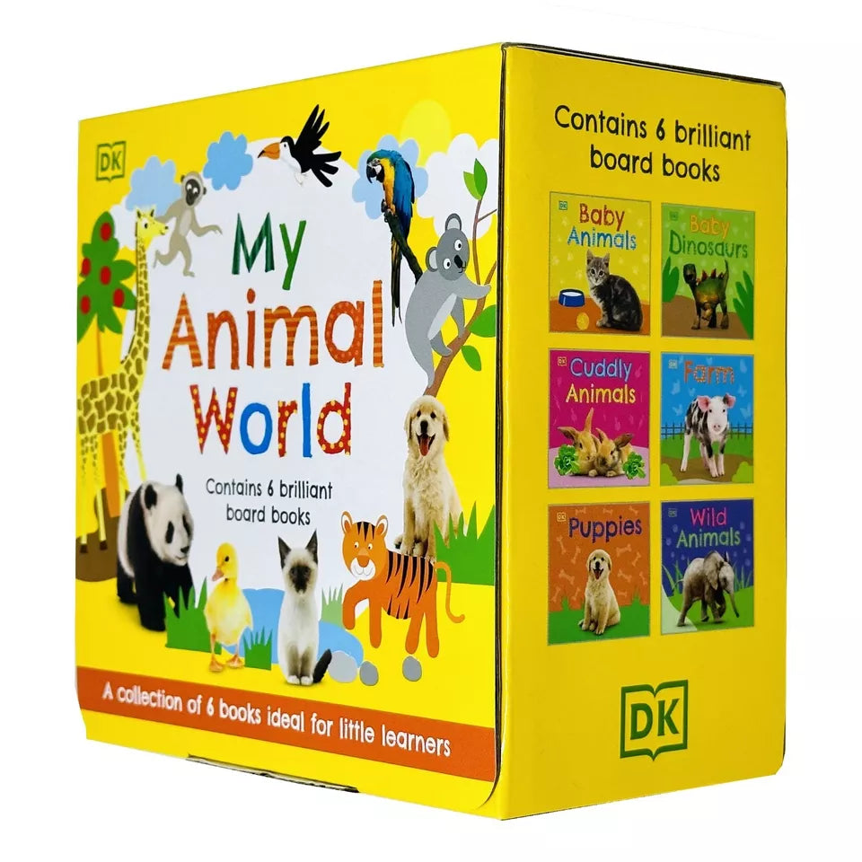 DK My Animal World board book set showing Baby Animals title with real photography
