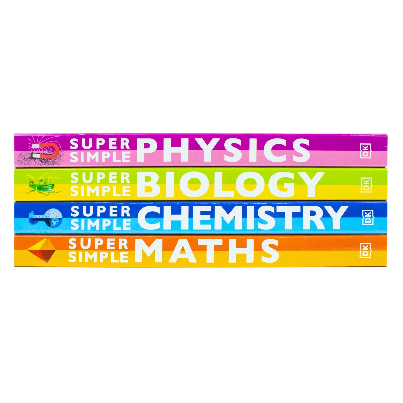 DK Super Simple 4 Book Collection front covers - GCSE revision guides for students aged 11-16
