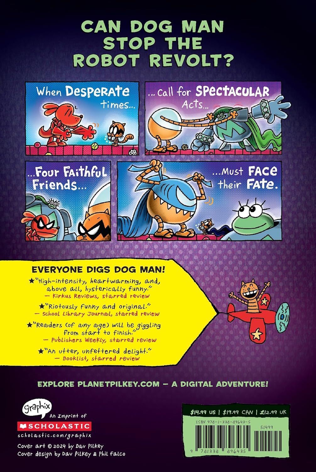 Dog Man 12: The Scarlet Shedder by Dav Pilkey - full-colour comic panel sample pages inside the hardcover book