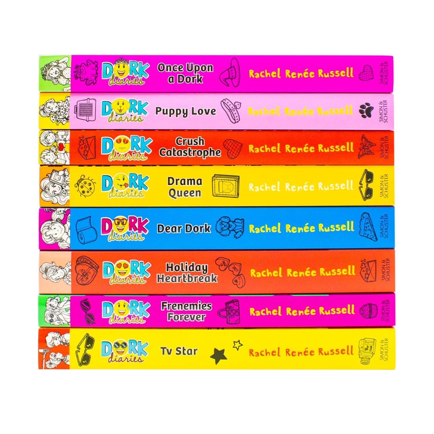 Dork Diaries 8 book collection set paperback cover, gift for tween readers