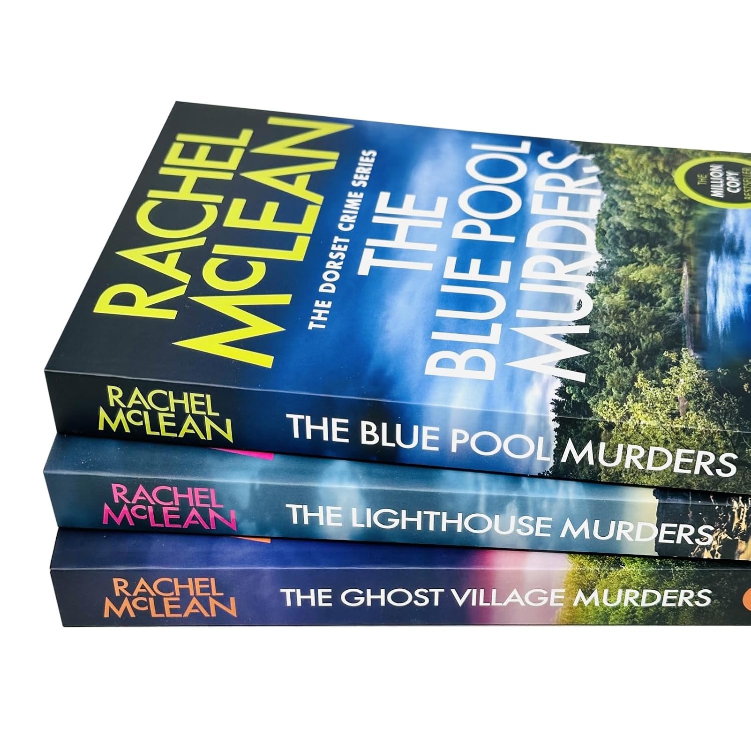 Dorset Crime Series Books 7-9 by Rachel McLean - paperback set showing all three book covers