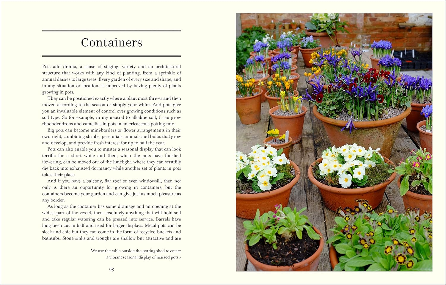 Down to Earth: Gardening Wisdom by Monty Don - Hardcover inside page showing plants and shrubs