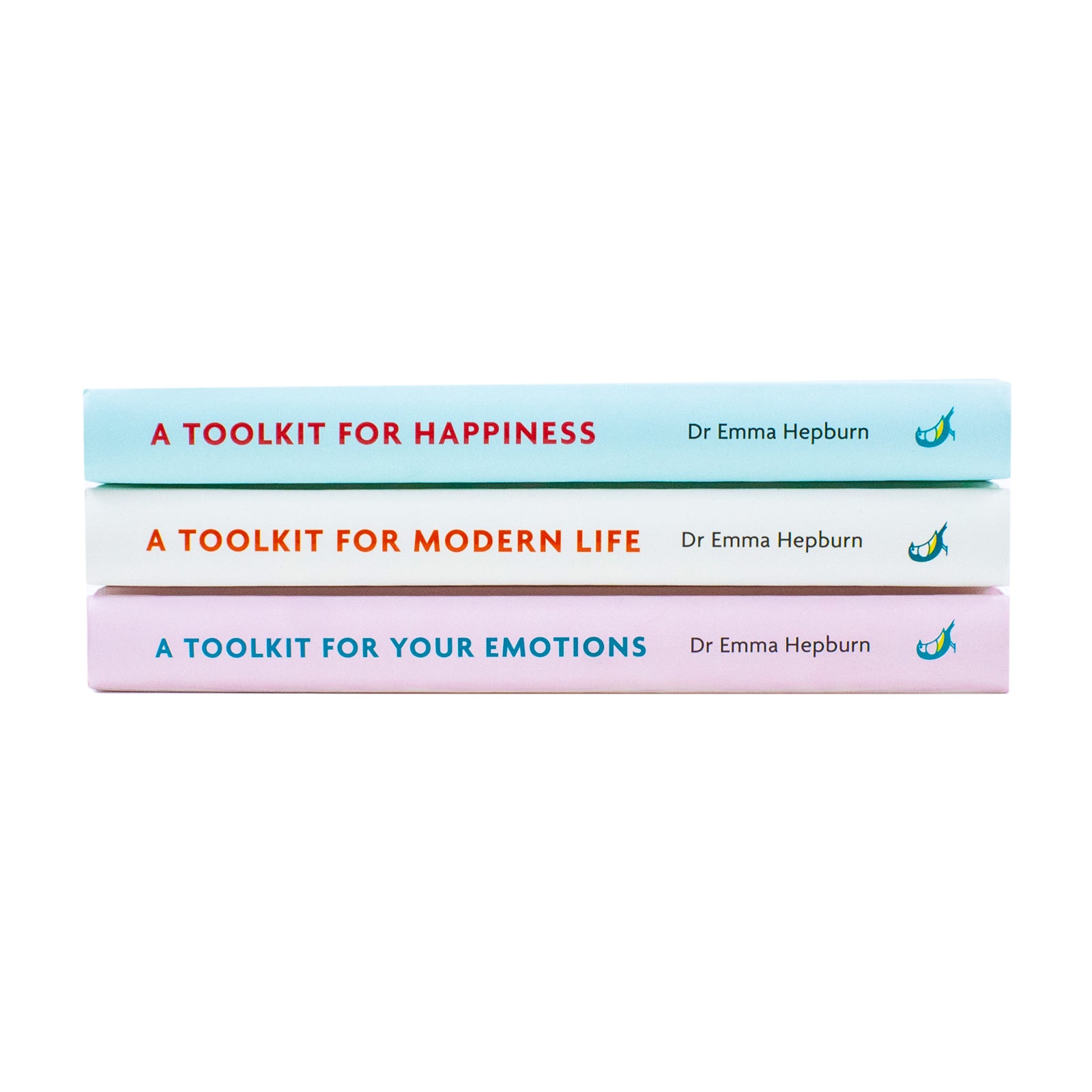 Dr Emma Hepburn 3 Books Collection Set stacked - Toolkit for Happiness Modern Life Your Emotions Hardback