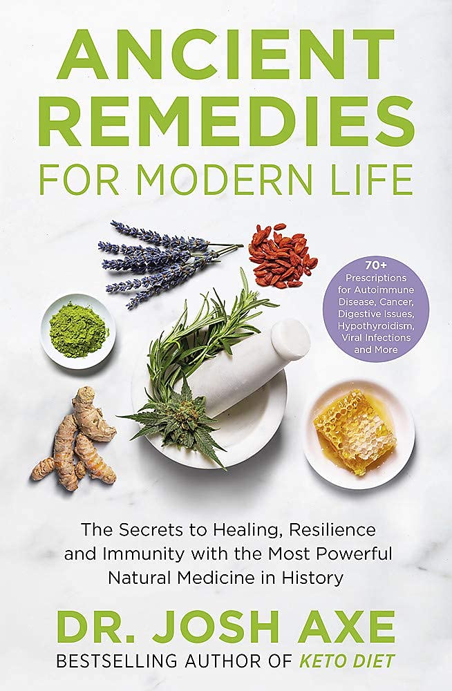Dr Josh Axe 3 Books Collection Set - Eat Dirt, Keto Diet, Ancient Remedies for Modern Life - paperback spines view