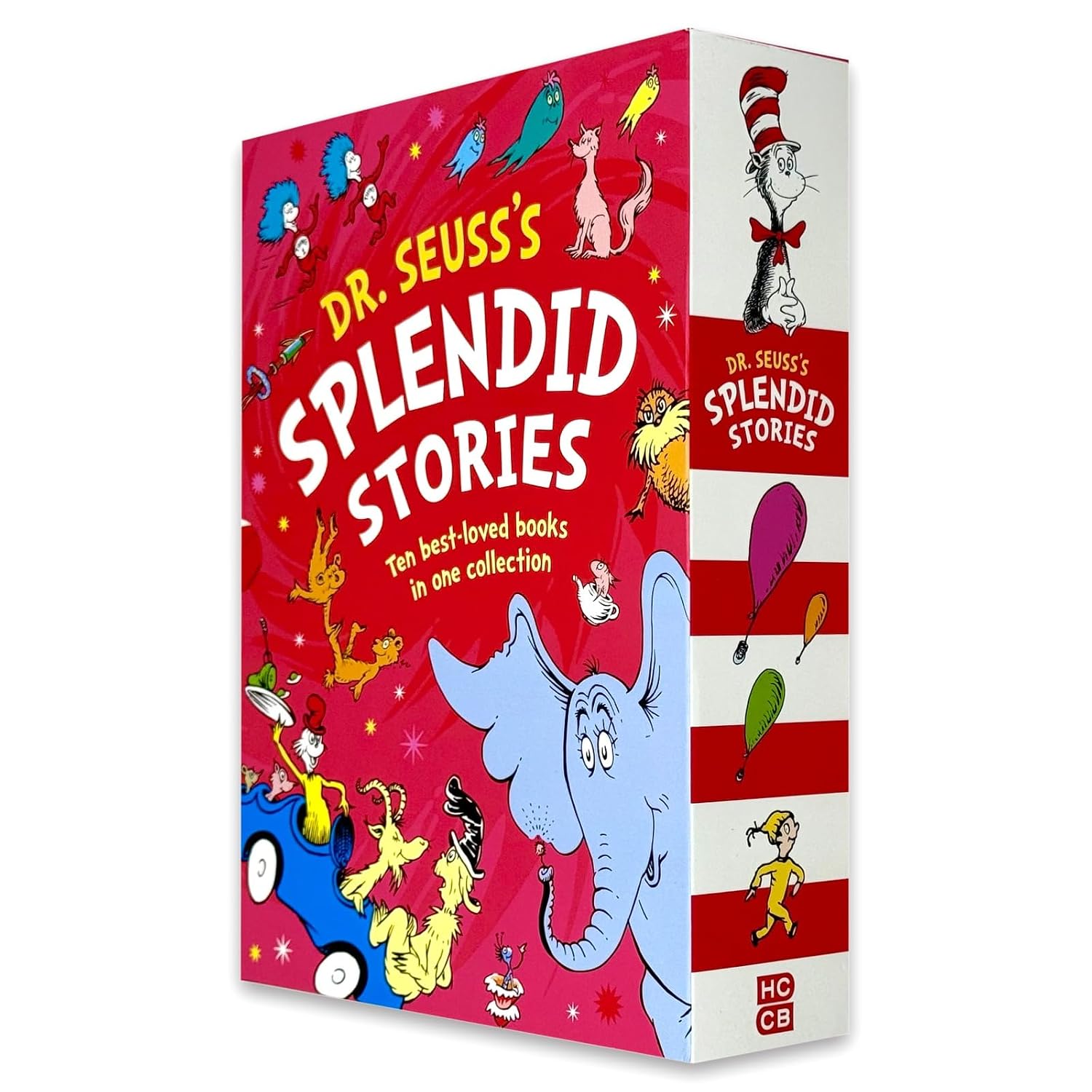 Dr. Seuss Splendid Stories box set spines showing all ten paperback titles