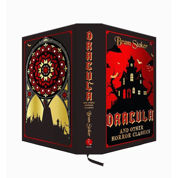 Dracula and Other Horror Classics by Bram Stoker - leather-bound hardback gilded detail