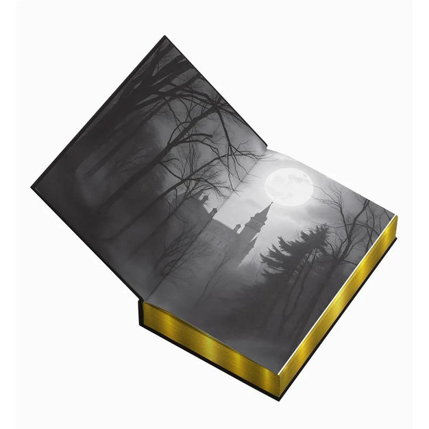 Dracula and Other Horror Classics by Bram Stoker - leather-bound hardback open book view