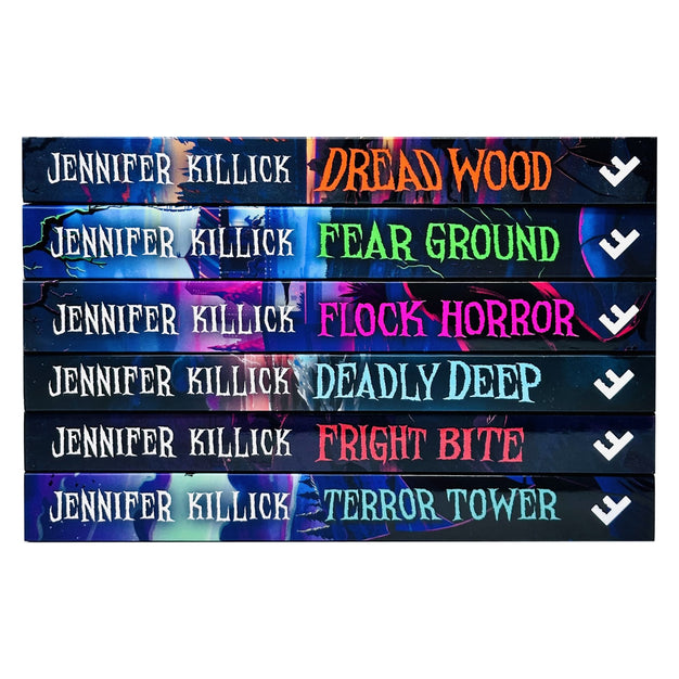 Dread Wood Series 6 Books Collection Set by Jennifer Killick - full paperback set showing all six titles including Flock Horror and Fright Bite