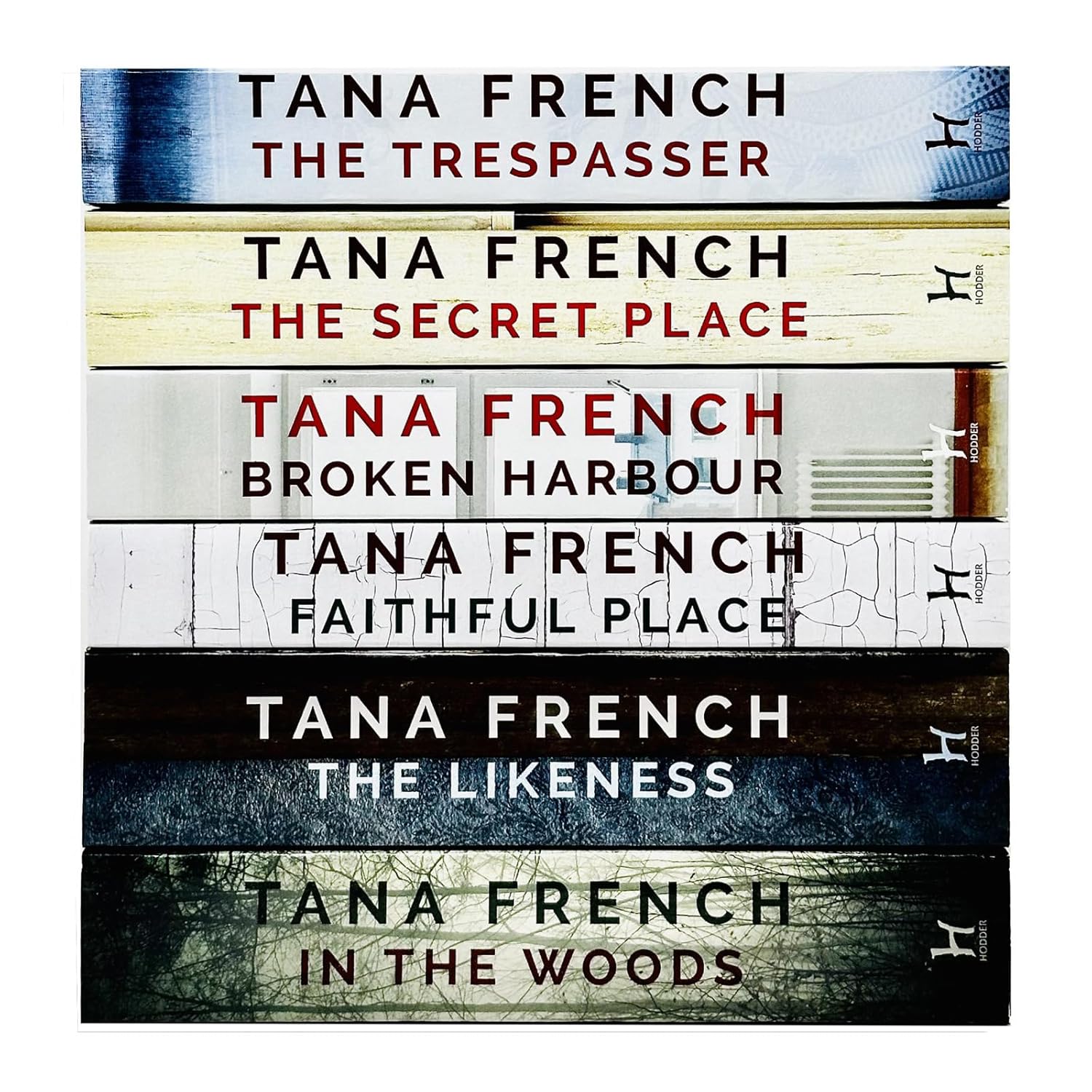 Tana French Dublin Murder Squad 6 Book Paperback Set - crime thriller collection cover artwork
