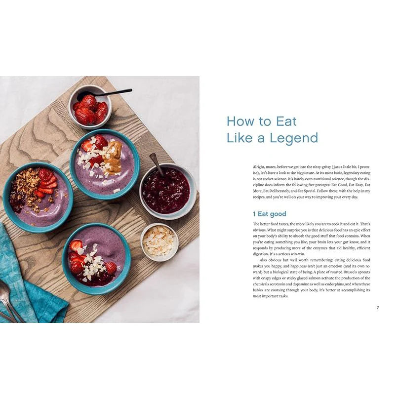 Eat Like A Legend by Dan Churchill hardback cookbook - photography of a finished recipe dish