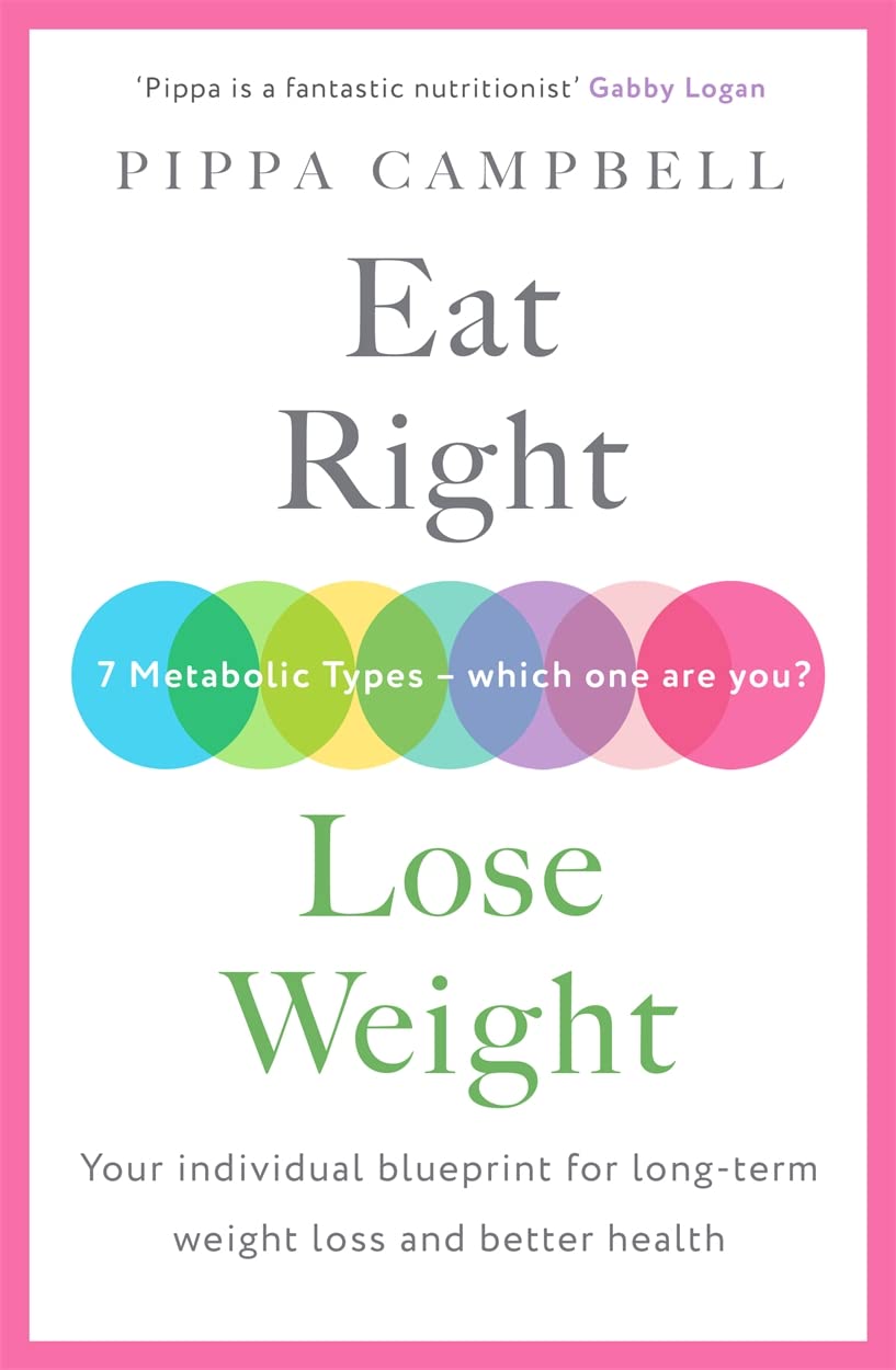 Eat Right, Lose Weight by Pippa Campbell - detail view of the brand new paperback book