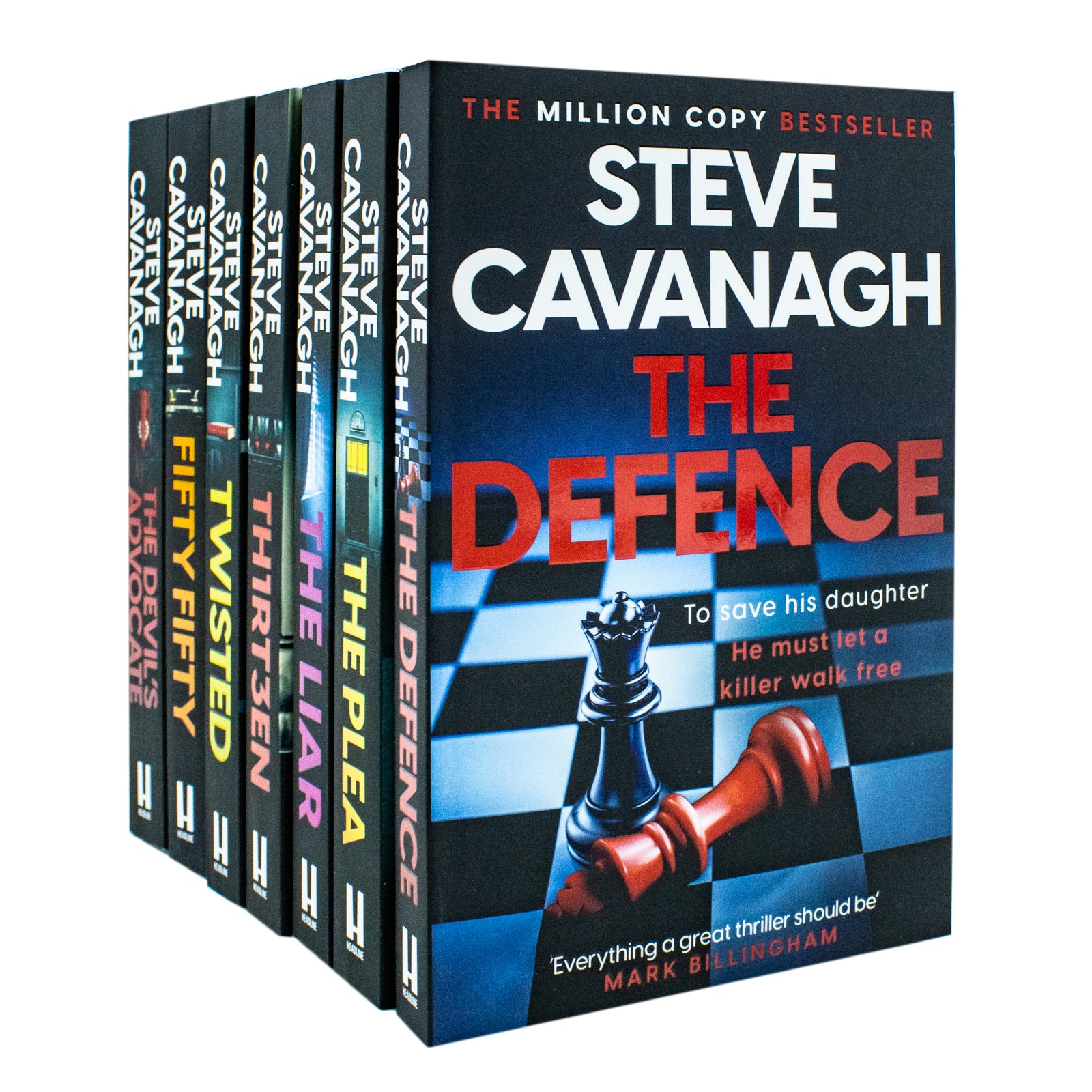 Eddie Flynn Series 7 Books Collection Set by Steve Cavanagh - paperback crime thrillers including Twisted, Thirteen, The Devil's Advocate
