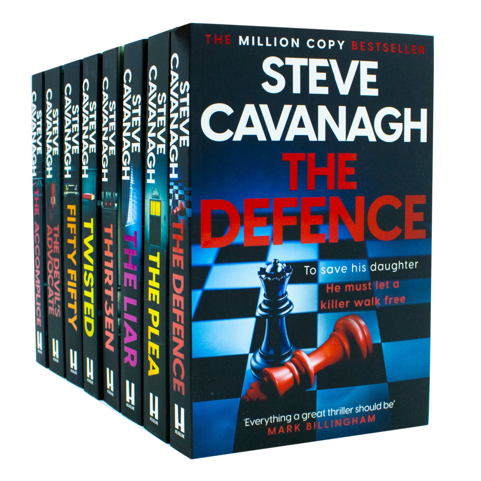Eddie Flynn Series 8 Books Collection Set by Steve Cavanagh - paperback legal thrillers including The Defence and Fifty-Fifty
