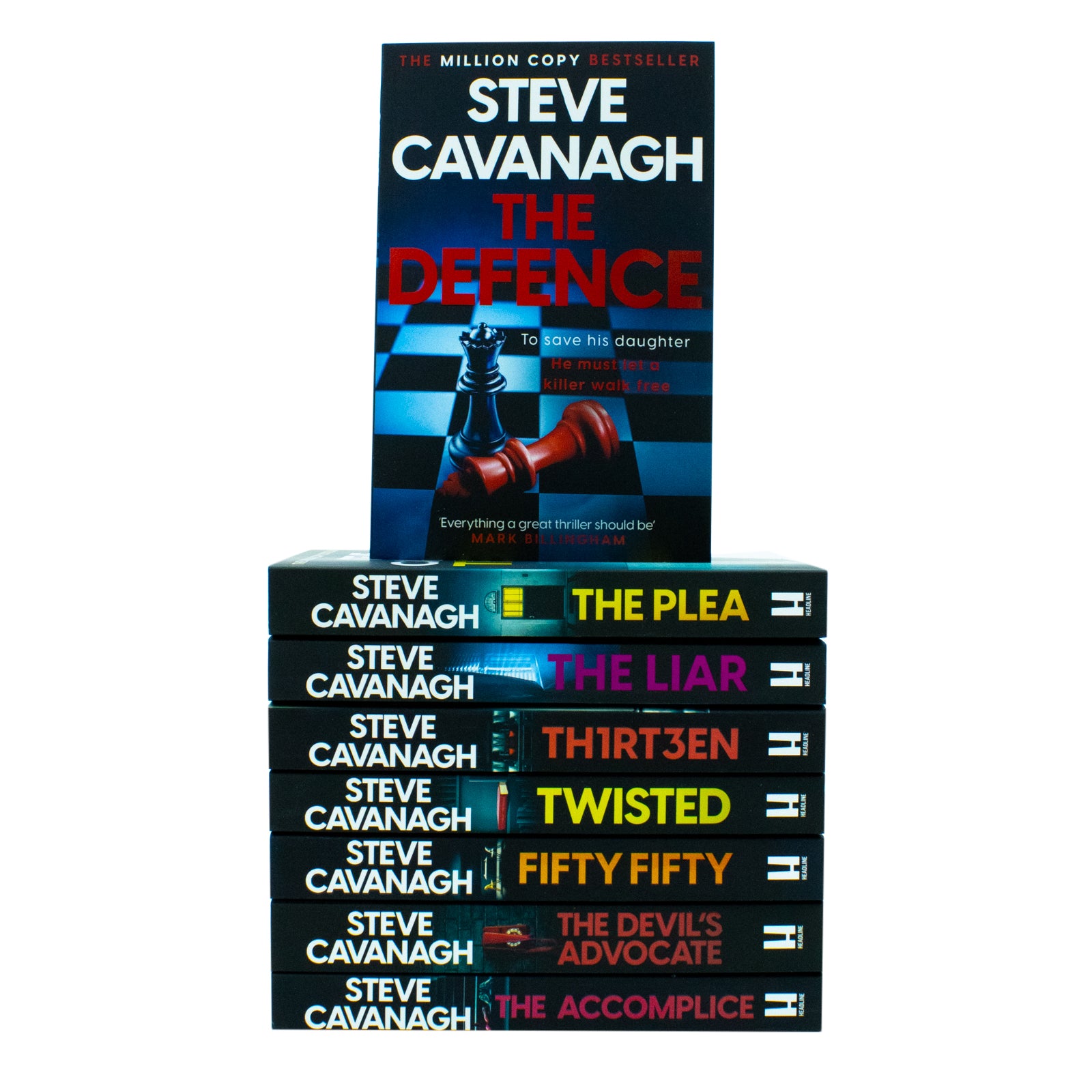 Eddie Flynn Series 8 Books Collection Set by Steve Cavanagh - full paperback box set spines and covers