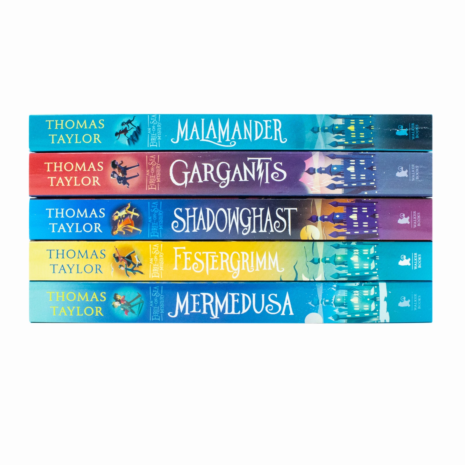 Eerie-on-Sea Mystery Series 5 Book Collection Set by Thomas Taylor - Malamander, Gargantis, Shadowghast, Festergrimm, Mermedusa - Paperback - Ages 8-12