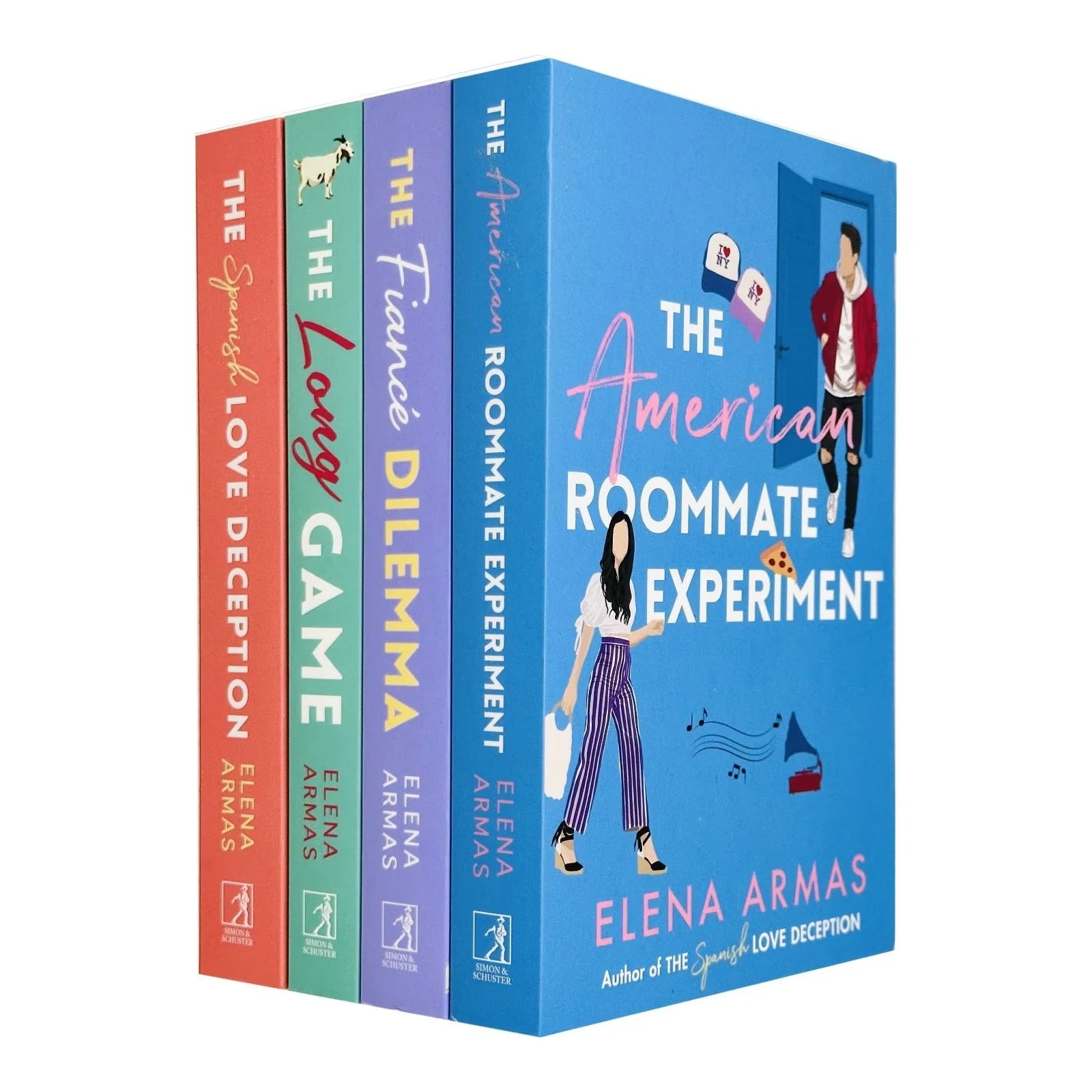 Elena Armas 4 Books Collection Set paperback - Spanish Love Deception, American Roommate Experiment, Fiance Dilemma, The Long Game