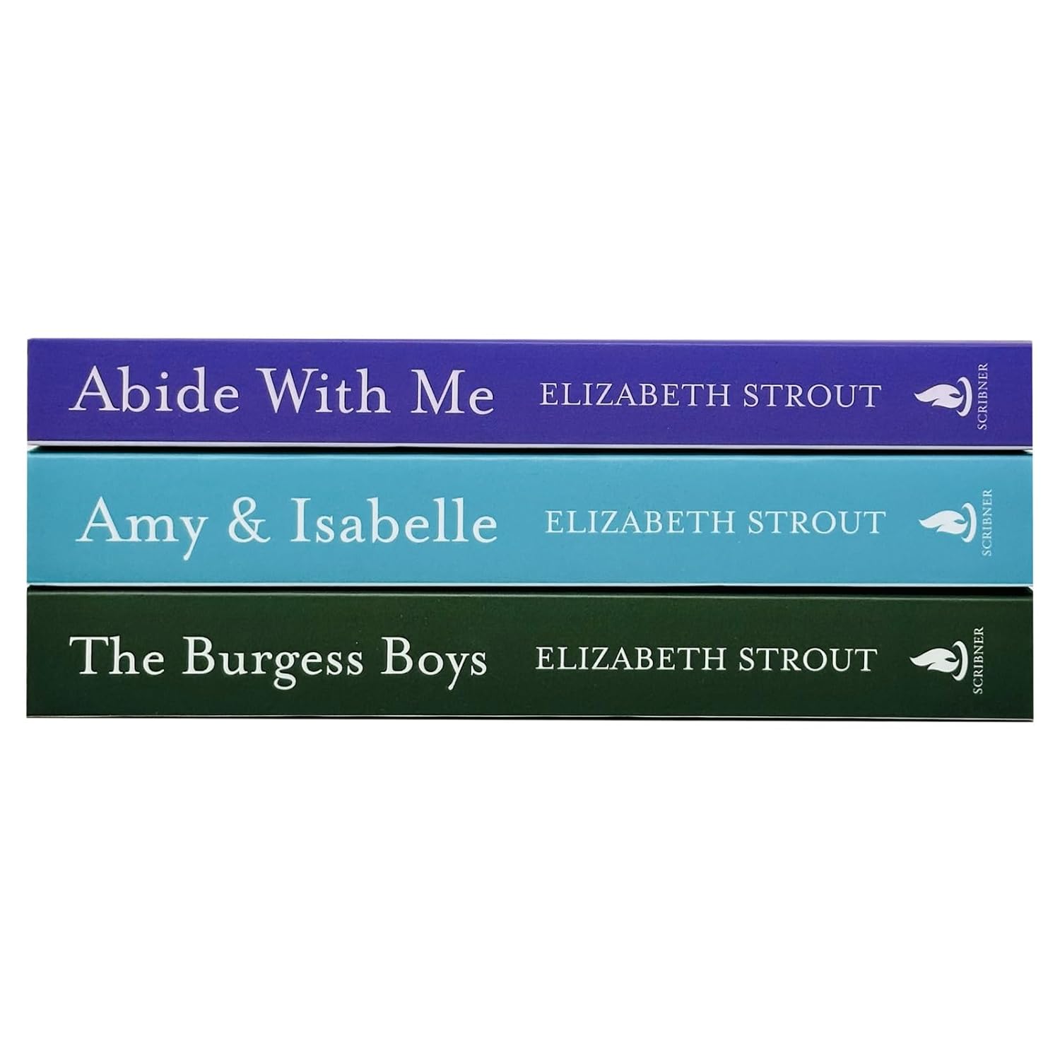 Elizabeth Strout 3 Books Collection Set paperback - Amy and Isabelle, Abide With Me, The Burgess Boys - book covers displayed