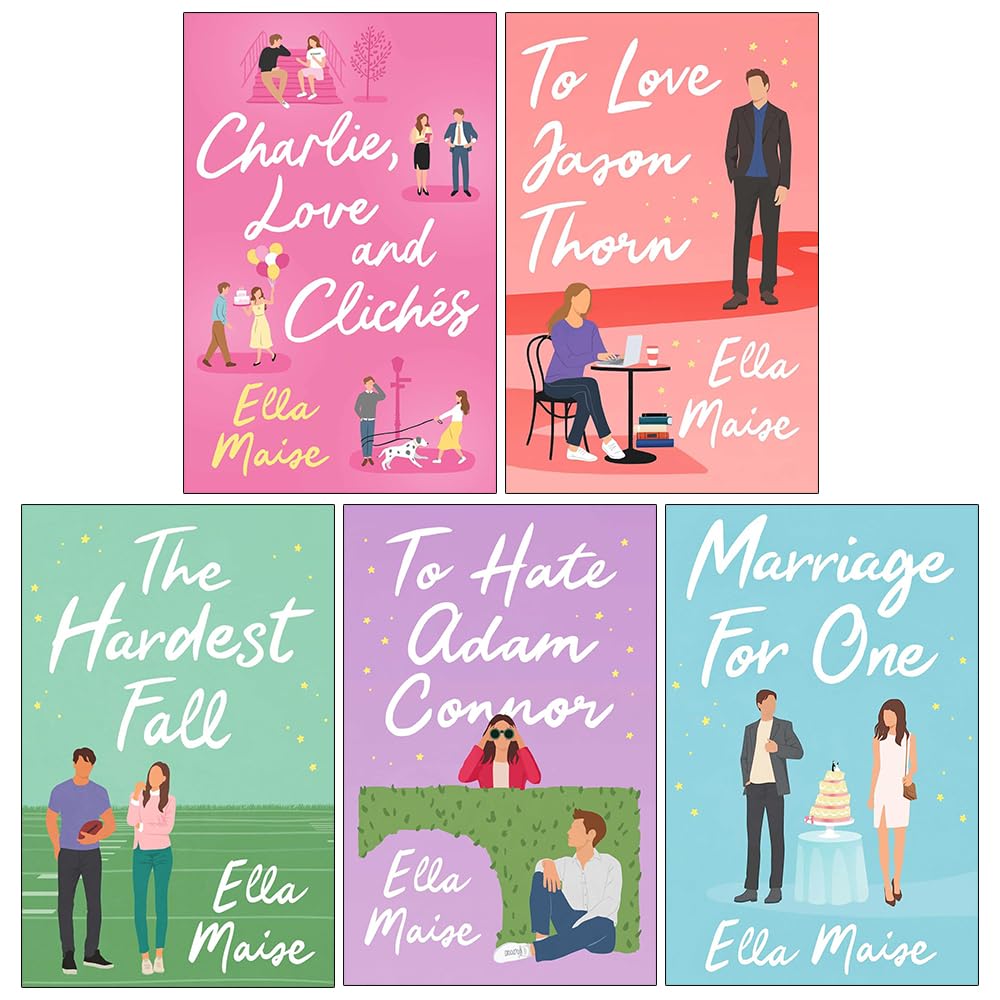 Ella Maise 5 book romance collection - The Hardest Fall and To Hate Adam Connor paperback covers