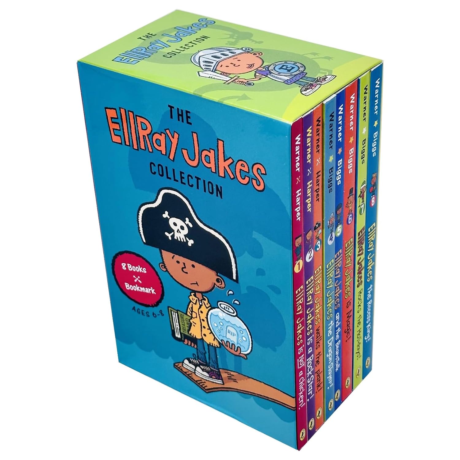 EllRay Jakes 8-book paperback collection by Sally Warner showing all eight book spines and covers