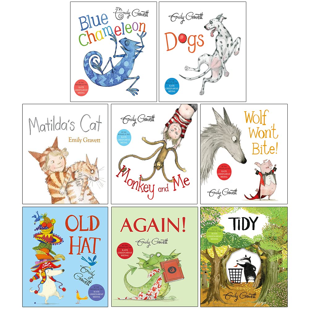 Emily Gravett 8 Books Collection Set paperback picture books for ages 3-5