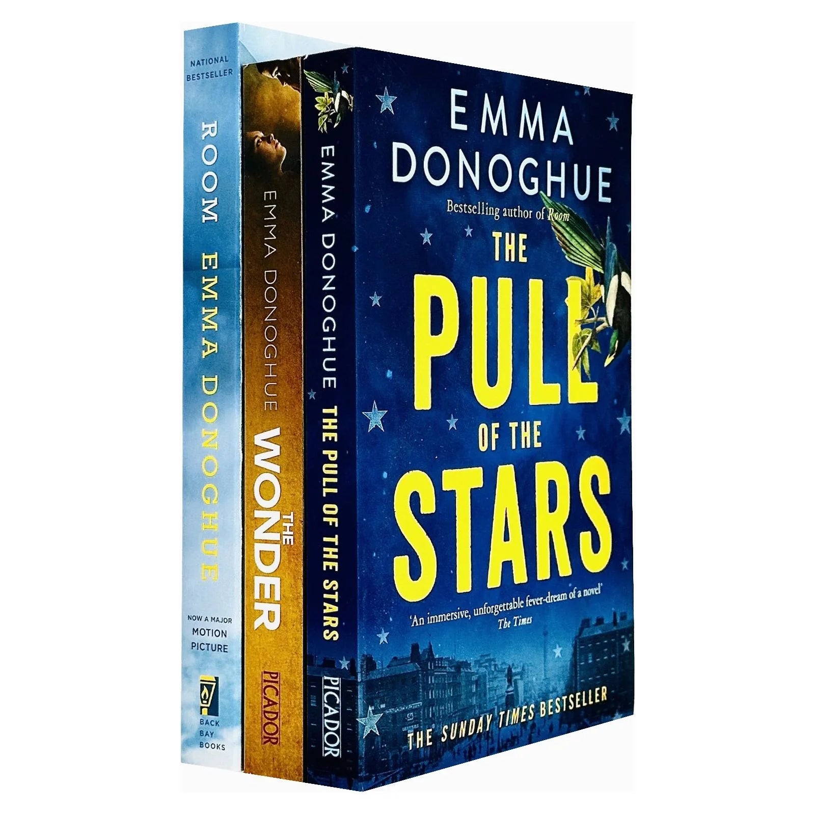 Emma Donoghue 3 Books Collection Set - The Pull of the Stars, The Wonder, Room - Fiction Paperback