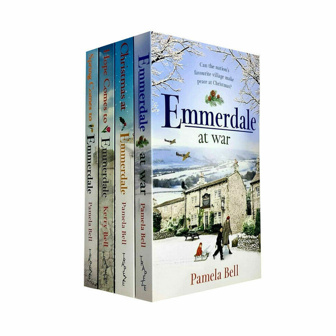 Emmerdale Series 4 Books Collection Set by Pamela & Kerry Bell - Paperback - Christmas at Emmerdale, Spring Comes to Emmerdale, Emmerdale at War, Hope Comes to Emmerdale