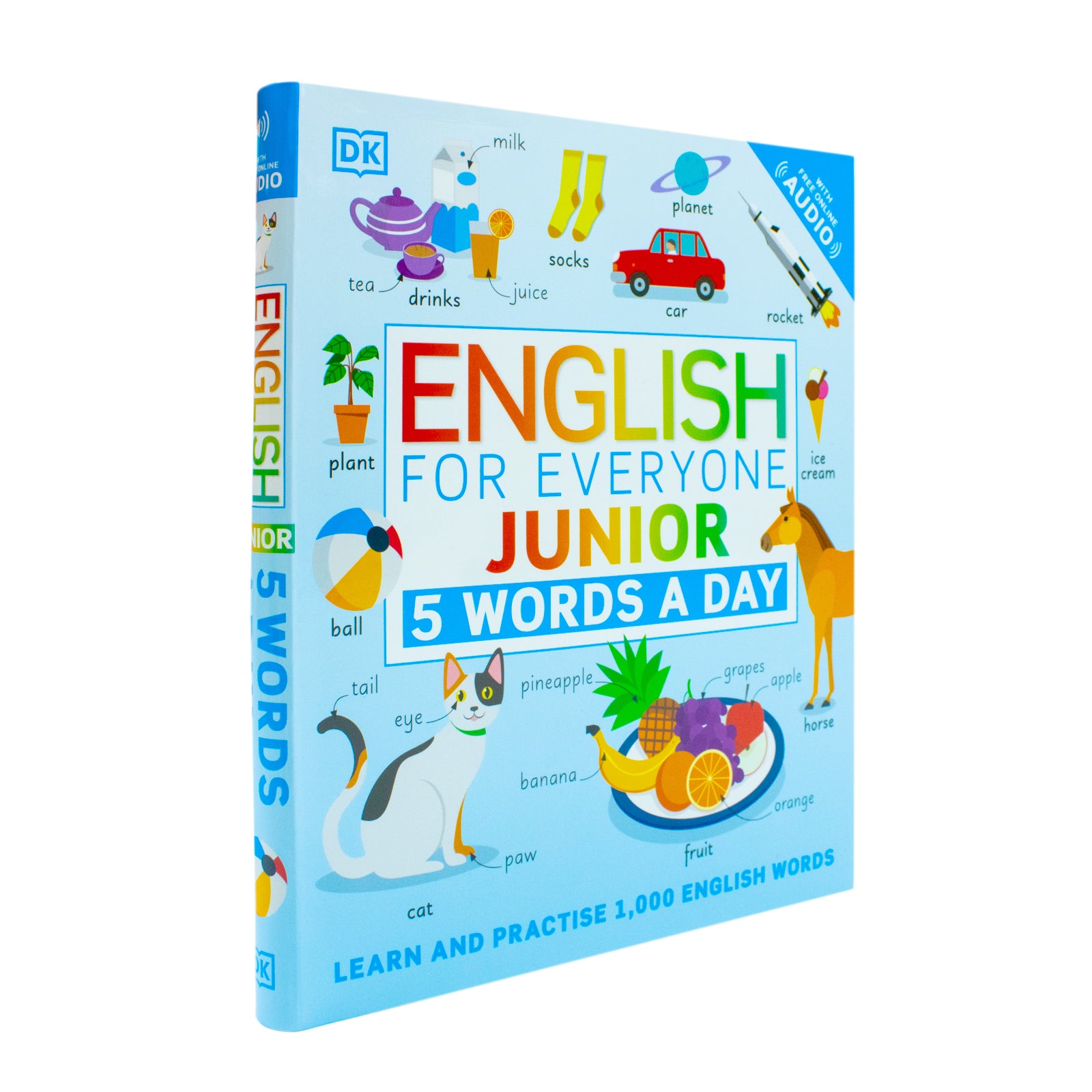 English for Everyone Junior 5 Words a Day by DK - test yourself flap activity page for children