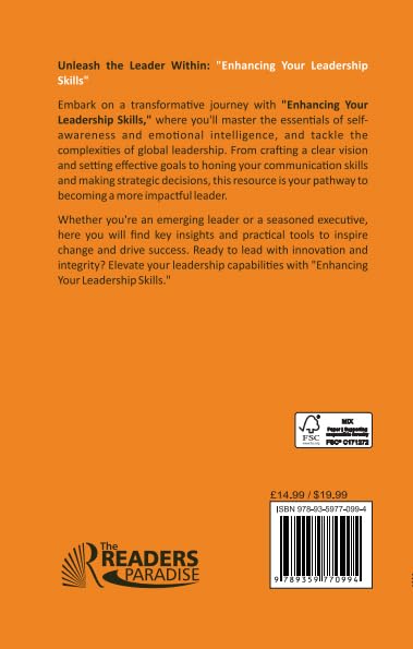 Enhancing Your Leadership Skills: A Practical Handbook for Success by Prof. V.K.Simon - The Readers Paradise back cover