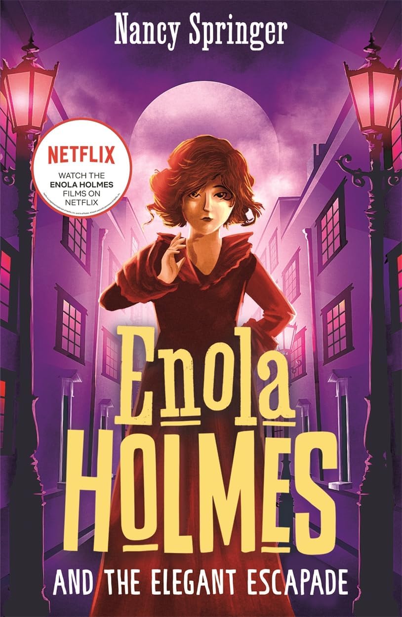 Enola Holmes paperback book set spines - complete 10 book mystery collection