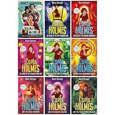 Enola Holmes 9 Books Collection Set - all titles shown, paperback, Ages 9-12