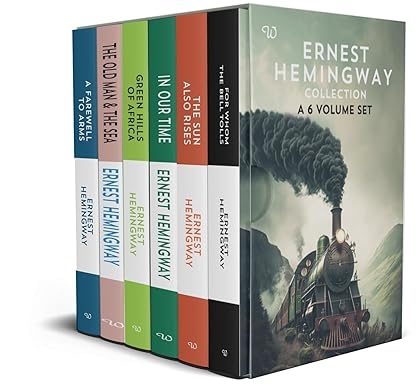 Ernest Hemingway Collection paperback set cover showing The Sun Also Rises and The Old Man and the Sea
