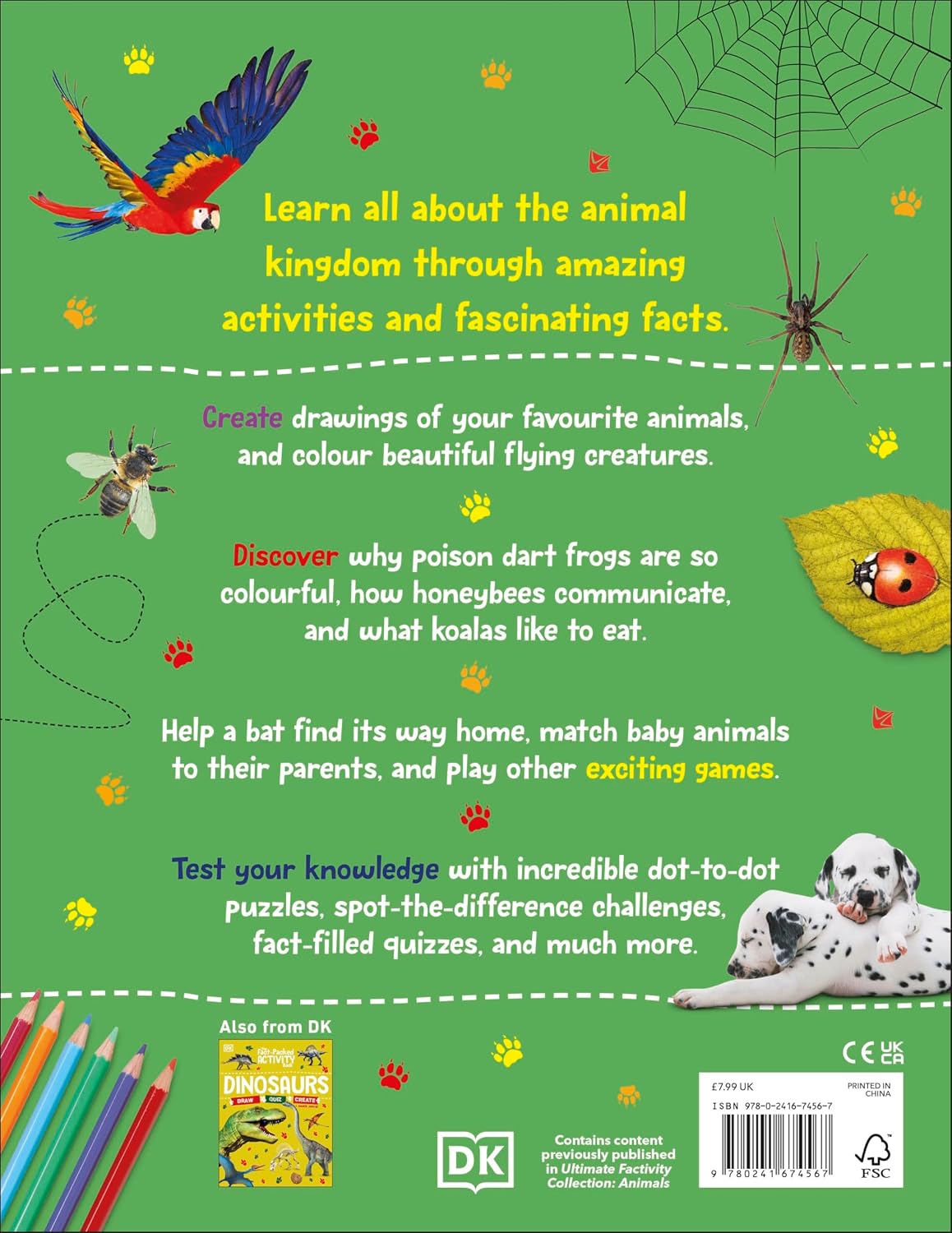 Inside page of The Fact-Packed Activity Book: Animals showing animal facts and puzzles