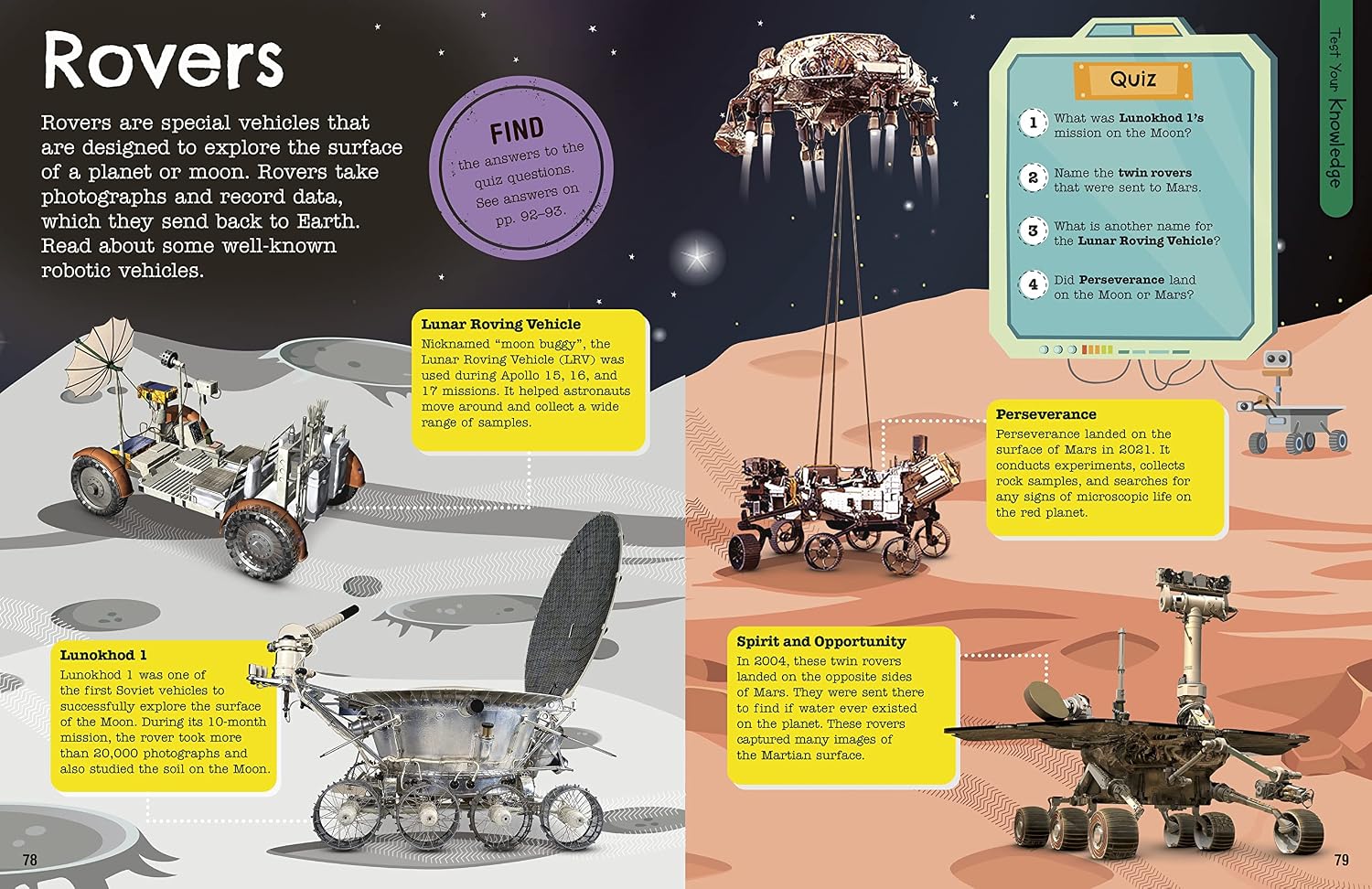 Inside pages of The Fact-Packed Activity Book: Space with fun space activities for kids