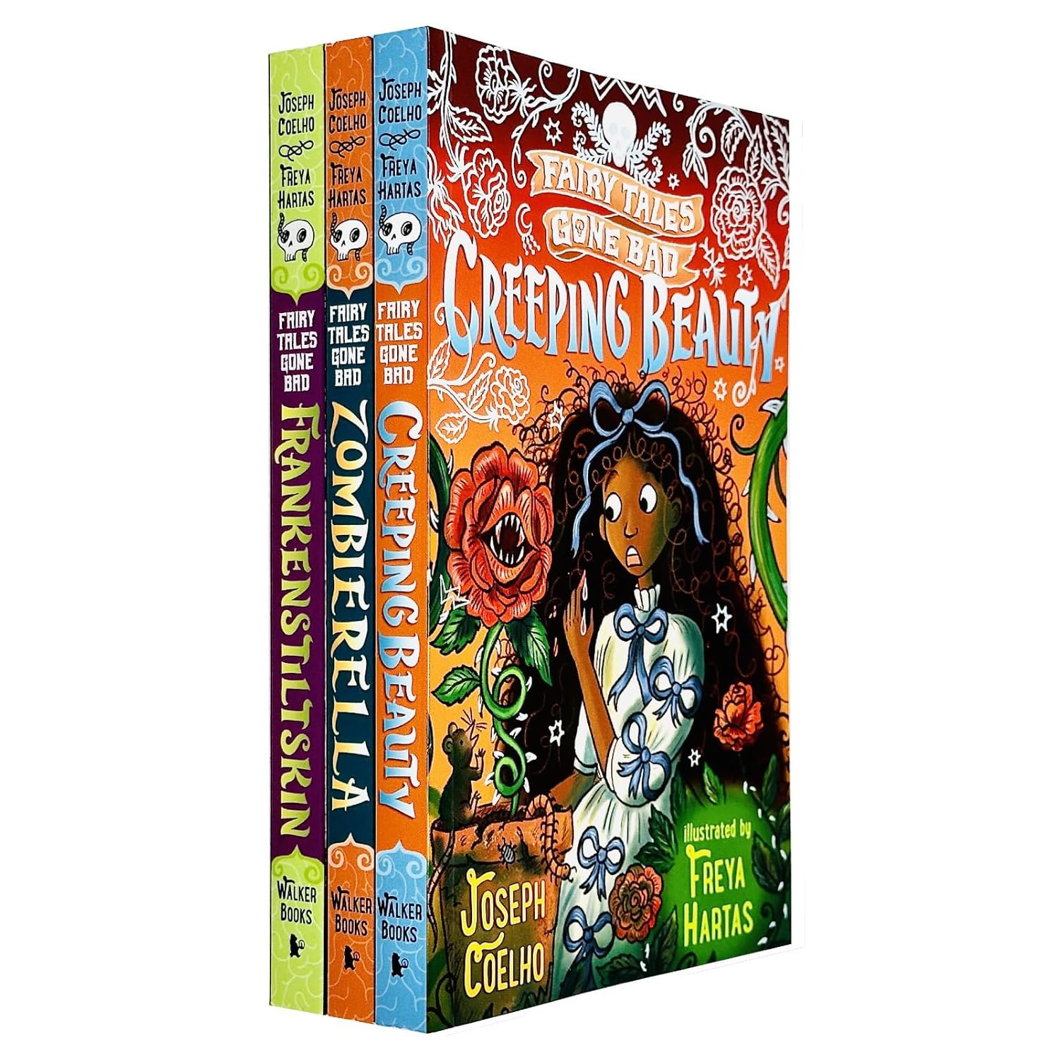 Fairy Tales Gone Bad 3 Book Collection Set by Joseph Coelho - Zombierella, Frankenstiltskin, Creeping Beauty - Paperback - Ages 7-9