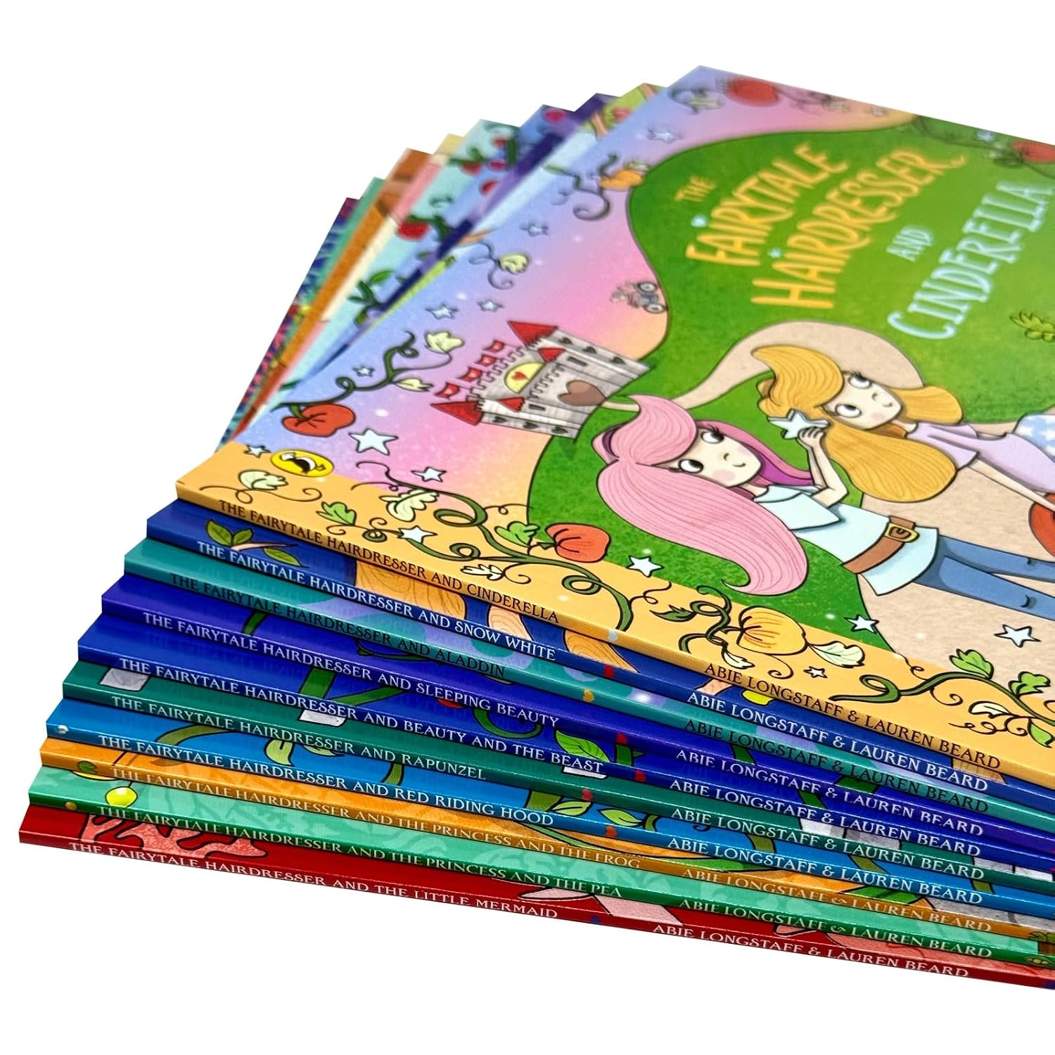 Titles in The Fairytale Hairdresser 10 Books Collection including Rapunzel, Cinderella, Snow White and more - paperback ages 3-7