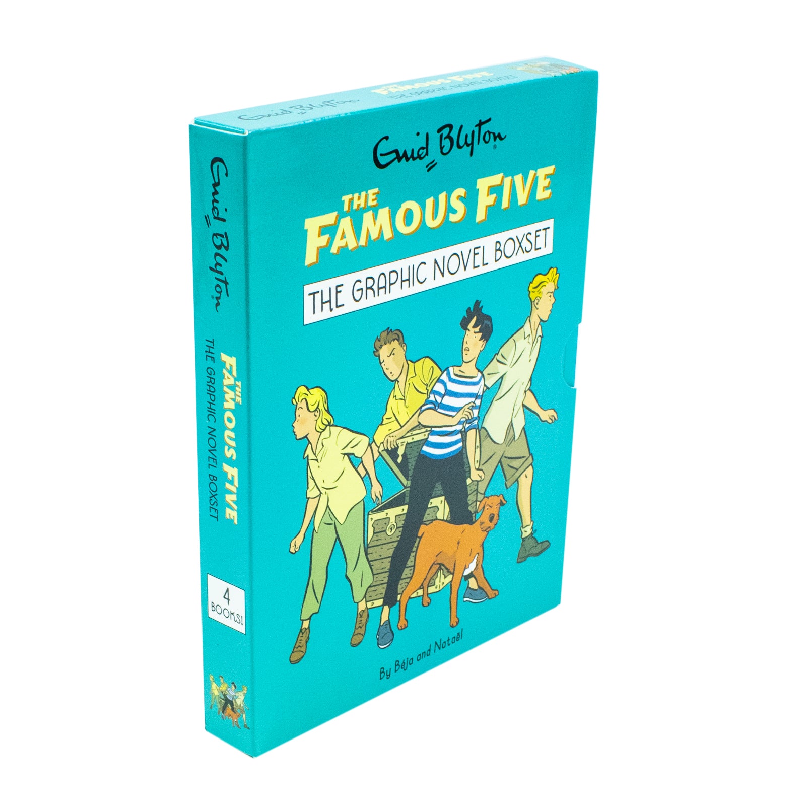 Famous Five Graphic Novel 4 Books Collection Set by Enid Blyton - paperback box set including Five Go to Smuggler's Top, Five Run Away Together, Five Go Adventuring Again and Five on a Treasure Island - Ages 9+
