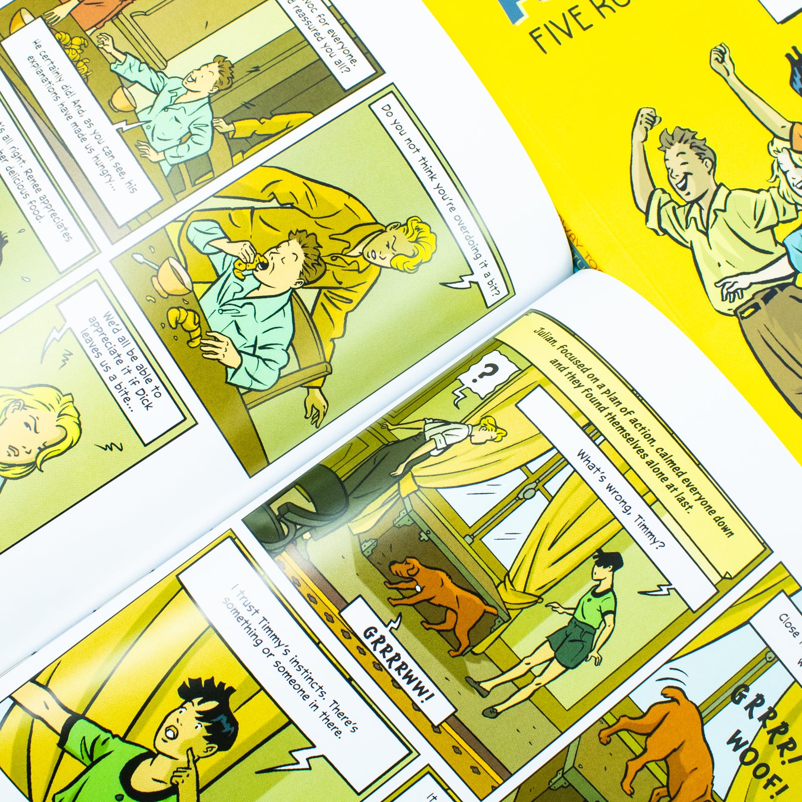 Famous Five Graphic Novel 4 Books Collection Set by Enid Blyton - back cover and box set packaging detail - Ages 9+ Paperback