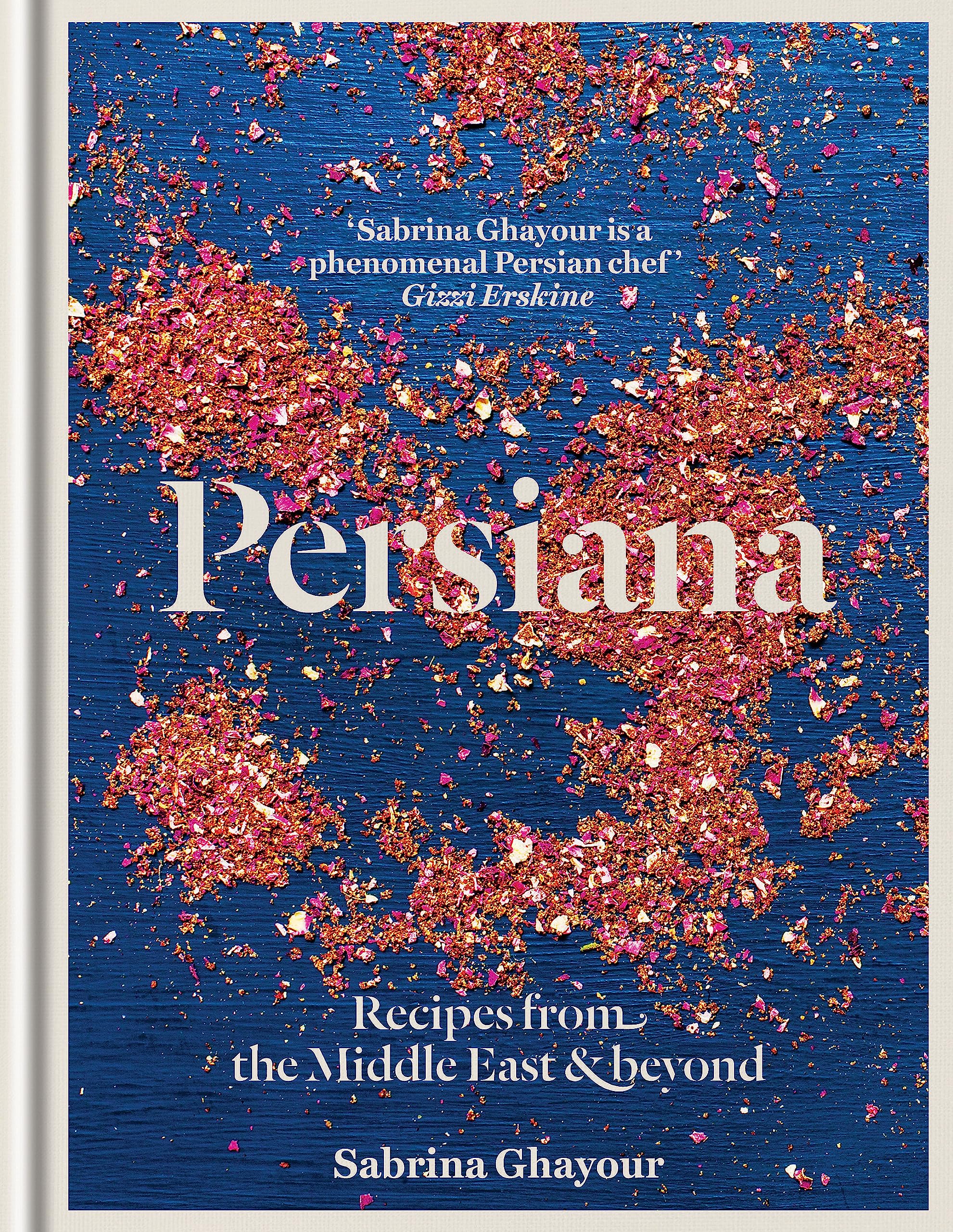 Hardback covers of Feasts and Persiana Recipes from the Middle East by Sabrina Ghayour