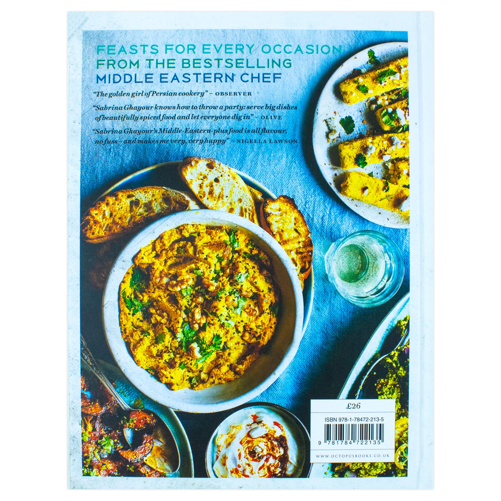 Feasts by Sabrina Ghayour - Middle Eastern hardback cookbook, interior recipe page