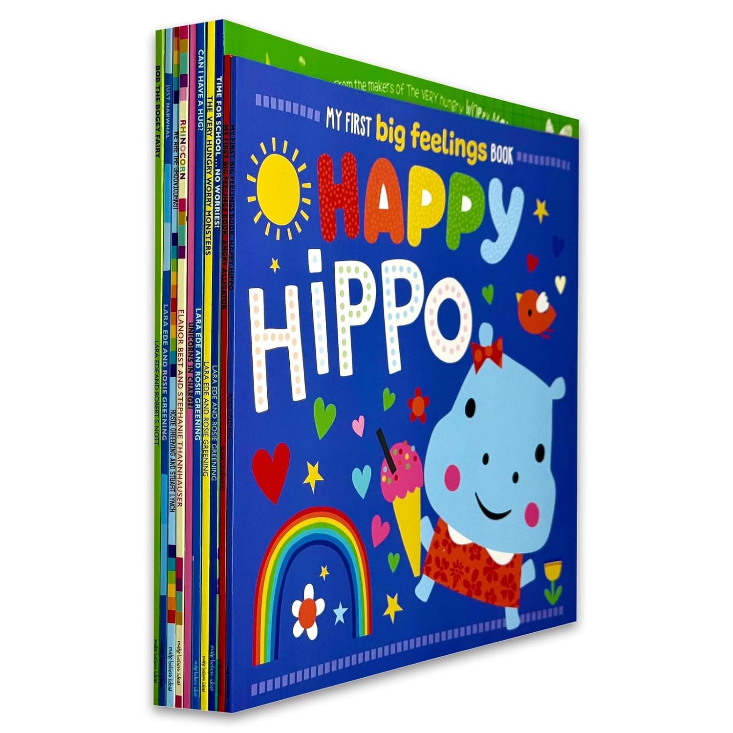 Feelings 10 Books Collection Set paperback cover featuring worry monsters and friends, ages 3-8