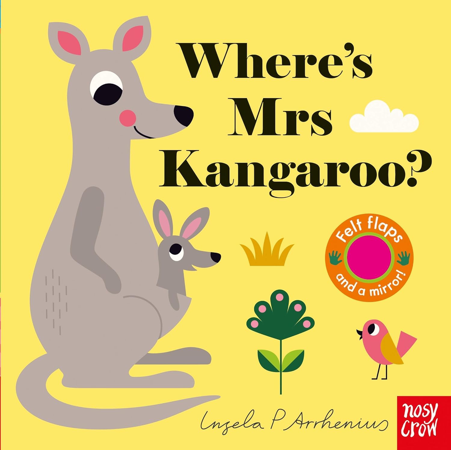 Where's Mr Unicorn felt flap board book cover with mirror ending page