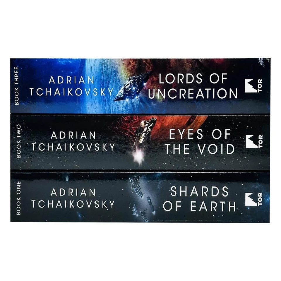 The Final Architecture trilogy set - Shards of Earth, Eyes of the Void, Lords of Uncreation paperbacks